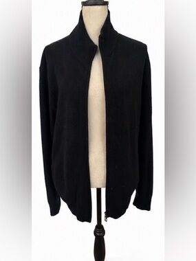 Neiman Marcus Black Recycled Cashmere Cardigan